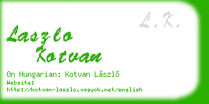 laszlo kotvan business card