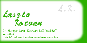 laszlo kotvan business card